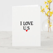 Minimalistische I Love Us Hart Kaart (Gele Bloem)