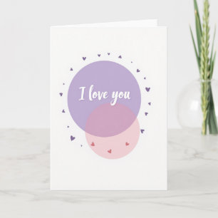 Minimalistische 'I Love You'-kaart met gladde hart Kaart
