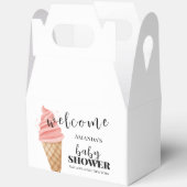 Minimalistische Ice Cream Scoop Baby shower Welkom Bedankdoosjes (Open)