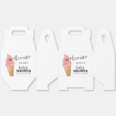Minimalistische Ice Cream Scoop Baby shower Welkom Bedankdoosjes (Ongevouwen)