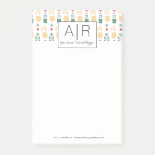 Minimalistische Iconische Bloemige Initiaal Post-it® Notes