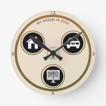 Minimalistische icoon persoonlijke wandklok