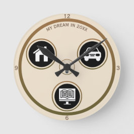 Minimalistische icoon persoonlijke wandklok