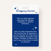 Minimalistische identificatie voor kinderen in bla badge (Achterkant)