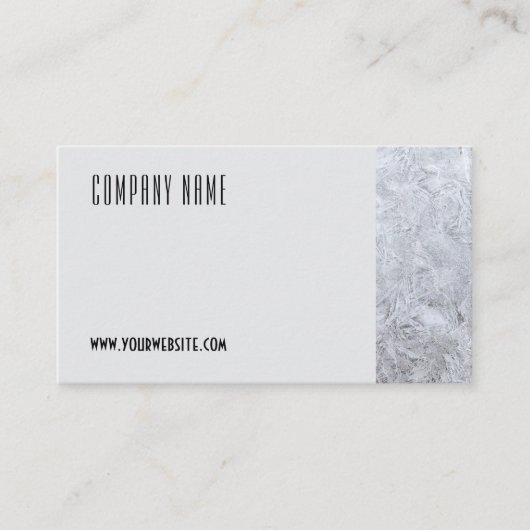 Minimalistische ijsfotografie QR grijs Visitekaart Visitekaartje (Voorkant)