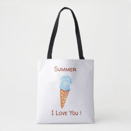 Minimalistische Ijsje Ik Hou Van Je Boodschappenta Tote Bag