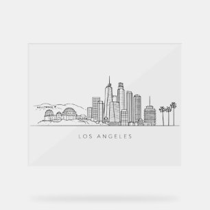 Minimalistische illustratie van de Los Angeles-syl Acryl Bord