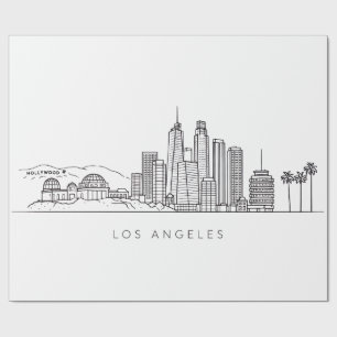 Minimalistische illustratie van de Los Angeles-syl Cadeaupapier