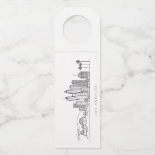 Minimalistische illustratie van de Los Angeles-syl Flessenhanger