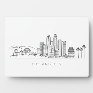Minimalistische illustratie van de Los Angeles-syl Fotoplaat