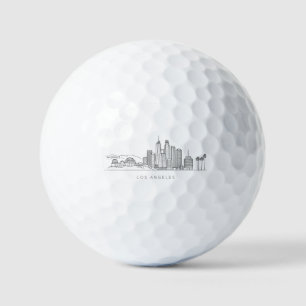 Minimalistische illustratie van de Los Angeles-syl Golfballen