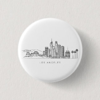 Minimalistische illustratie van de Los Angeles-syl Ronde Button 3,2 Cm