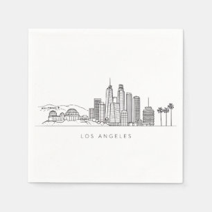 Minimalistische illustratie van de Los Angeles-syl Servet
