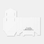 Minimalistische illustratie van de skyline van Bos Bedankdoosjes (Uitgevouwen)