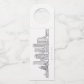 Minimalistische illustratie van de skyline van Bos Flessenhanger (Voorkant)