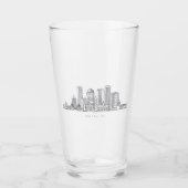 Minimalistische illustratie van de skyline van Bos Glas (Voorkant)