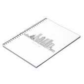 Minimalistische illustratie van de skyline van Bos Notitieboek (Linkerzijde)
