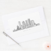 Minimalistische illustratie van de skyline van Bos Rechthoekige Sticker (Envelop)