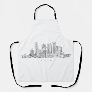 Minimalistische illustratie van de skyline van Bos Schort