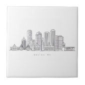 Minimalistische illustratie van de skyline van Bos Tegeltje (Voorkant)