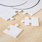 Minimalistische illustratie van het kunstvrouwelij legpuzzel (Zijkant)