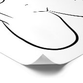 Minimalistische illustratie van het kunstvrouwelij poster (Hoek)