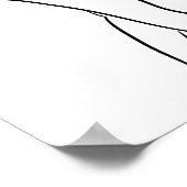 Minimalistische illustratie van het kunstvrouwelij poster (Hoek)