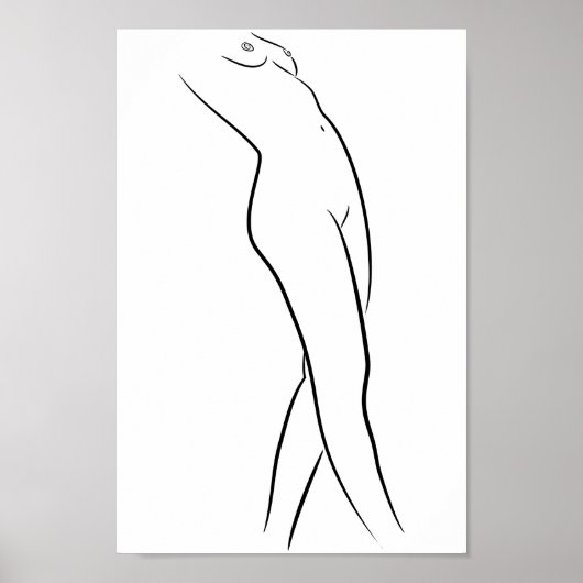 Minimalistische illustratie van het kunstvrouwelij poster (Voorkant)