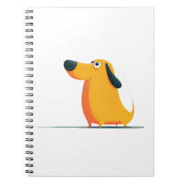 Minimalistische Illustratie van Vrouw en Hond als  Notitieboek