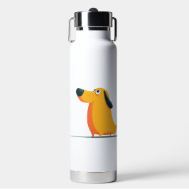 Minimalistische Illustratie van Vrouw en Hond Cade Waterfles