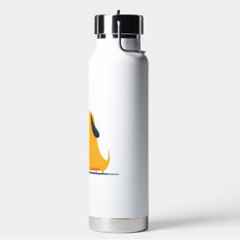 Minimalistische Illustratie van Vrouw en Hond Cade Waterfles