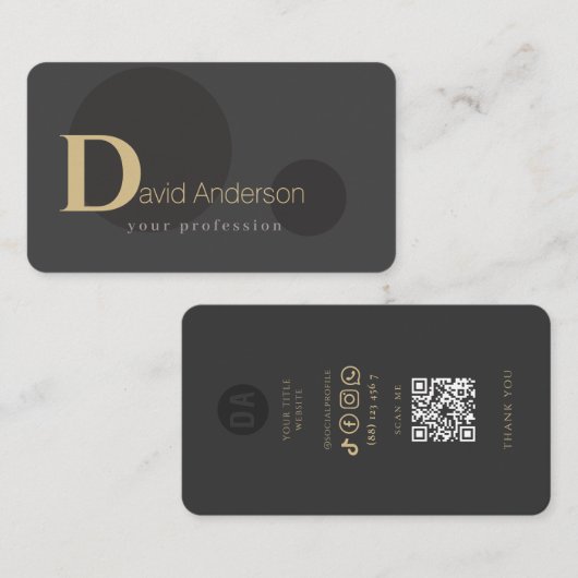 Minimalistische illustratie Visitekaartje 3 (Voorkant / Achterkant)