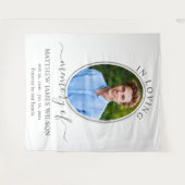 Minimalistische 'In Loving Memory' Herdenkings- Ro Wandkleed (Voorkant (horizontaal))