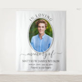 Minimalistische 'In Loving Memory' Herdenkings- Ro Wandkleed (Voorkant)