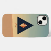 Minimalistische Indie Rock Band Logo iPhone Case (Achterkant (horizontaal))
