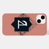 Minimalistische Indie Rock Band Logo iPhone Case (Achterkant (horizontaal))