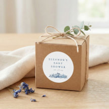 Minimalistische Indigo Blau Ink Botanische Baby Sh
