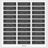 MINIMALISTISCHE individuele bruiloft gastadres Sticker (Vel)