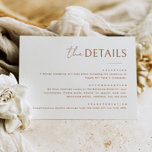 Minimalistische informatie Behuizing Kaart Notitiekaartje