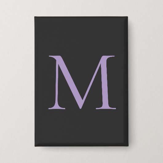 Minimalistische Initiaal letter Monogram Modern Button (Voorkant)