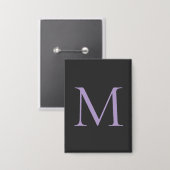 Minimalistische Initiaal letter Monogram Modern Button (Voorkant / Achterkant)
