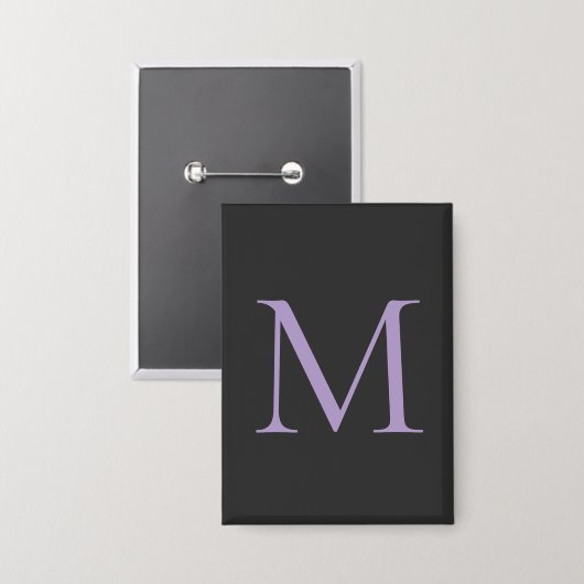Minimalistische Initiaal letter Monogram Modern Button (Voorkant / Achterkant)