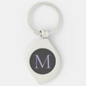 Minimalistische Initiaal letter Monogram Modern Sleutelhanger (Voorkant)