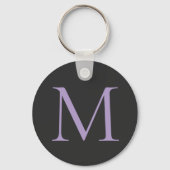 Minimalistische Initiaal letter Monogram Modern Sleutelhanger (Voorkant)