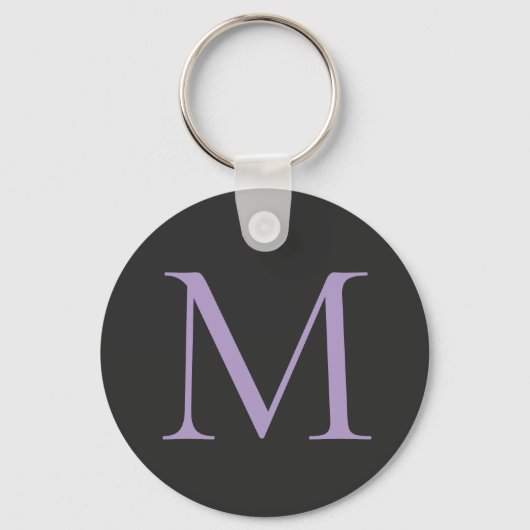 Minimalistische Initiaal letter Monogram Modern Sleutelhanger (Voorkant)