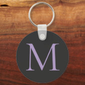 Minimalistische Initiaal letter Monogram Modern Sleutelhanger (Voorkant)