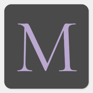Minimalistische Initiaal letter Monogram Modern Vierkante Sticker