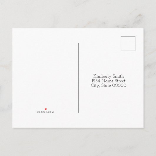 Minimalistische Initialen bruiloft Collectie RSVP- Uitnodiging Briefkaart (Achterkant)