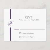 Minimalistische Initialen bruiloft Collectie RSVP- Uitnodiging Briefkaart (Voorkant)