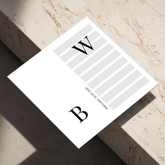 Minimalistische Initialen bruiloft servetten | acc